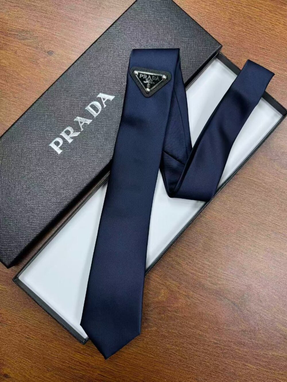 Authentic Prada Blue Tie（Unisex）👔 Fashion accessories - Picture 5 of 8